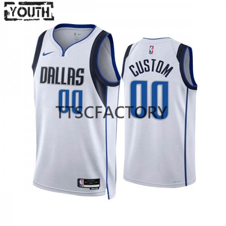 Maglia NBA Dallas Mavericks Personalizzate Nike 2022-23 Association Edition Bianco Swingman - Bambino